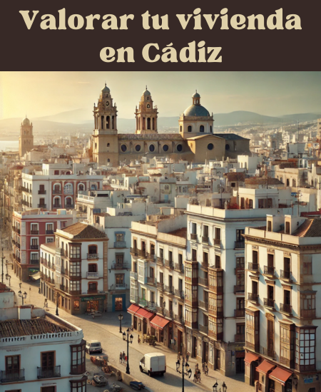 Imagen hiperrealista de edificios típicos de Cádiz, España, que parece una escena actual y real de la ciudad. La imagen combina la arquitectura tradicional de la zona con edificios más modernos, mostrando la mezcla única de lo antiguo y lo nuevo en Cádiz. https://vendermicasa.org/