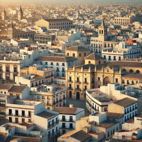 Imagen hiperrealista de edificios típicos de Córdoba, España, que parece una foto actual y real de la ciudad. La escena presenta una mezcla de edificios tradicionales característicos de la zona con estructuras más modernas. La imagen capta el singular paisaje arquitectónico de Córdoba, mostrando elementos históricos y contemporáneos.
https://vendermicasa.org/