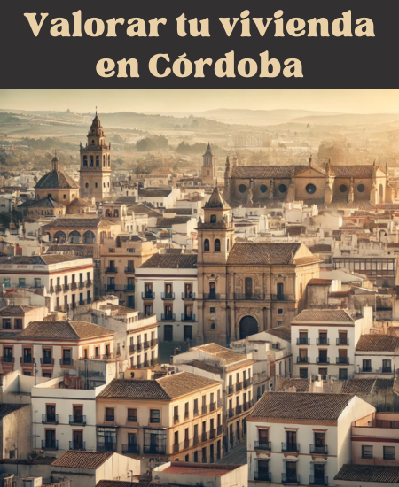 Imagen hiperrealista de edificios típicos de Córdoba, España, que parece una foto actual y real de la ciudad. La escena presenta una mezcla de edificios tradicionales característicos de la zona con estructuras más modernas. La imagen capta el singular paisaje arquitectónico de Córdoba, mostrando elementos históricos y contemporáneos. https://vendermicasa.org/