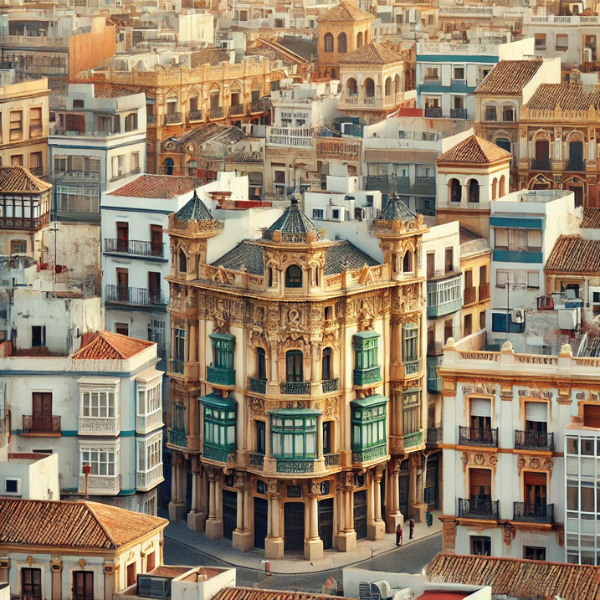 Imagen hiperrealista de edificios típicos de Huelva, España, que se asemeja a una escena actual y real de la ciudad. La imagen presenta una combinación de arquitectura regional tradicional y edificios modernos, captando la mezcla única de lo antiguo y lo nuevo en Huelva.
https://vendermicasa.org/