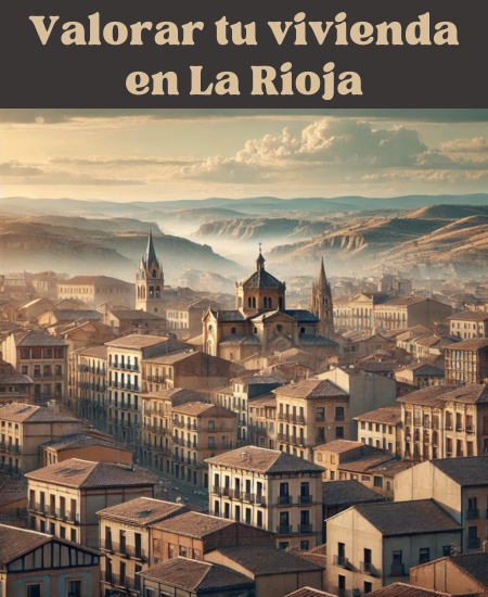 Imagen hiperrealista de edificios típicos de La Rioja, España, que aparece como una representación actual y real de la ciudad. La escena incluye una combinación de edificios tradicionales de la zona con estructuras más modernas, mostrando la mezcla arquitectónica única de la región. https://vendermicasa.org/