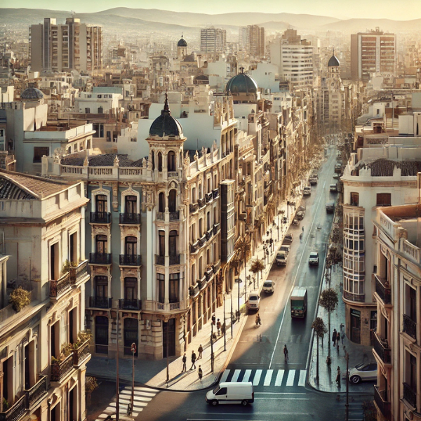 Imagen hiperrealista de edificios típicos de Murcia, España, con una mezcla de arquitectura tradicional y moderna. La escena debe parecer una representación actual y real de la ciudad, mostrando edificios característicos de Murcia junto a estructuras contemporáneas. La imagen capta el paisaje arquitectónico único de Murcia con una mezcla de elementos históricos y modernos.
https://vendermicasa.org/