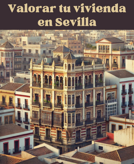 Imagen hiperrealista de edificios típicos de Sevilla, España, que muestra una mezcla de arquitectura tradicional y moderna. La escena debe parecer una imagen actual y real de la ciudad, con edificios característicos de la zona con estilos históricos combinados con estructuras contemporáneas. La imagen capta la mezcla arquitectónica única de Sevilla, con un equilibrio de elementos antiguos y nuevos. https://www.vendermicasa.org/