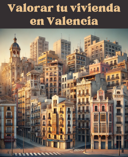 Imagen hiperrealista de edificios típicos de Valencia, España, que parece una foto actual y real de la ciudad. La escena debe combinar edificios tradicionales de la zona con estructuras más modernas, mostrando la mezcla arquitectónica única de Valencia. https://www.vendermicasa.org/