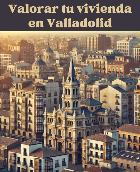 Imagen hiperrealista de edificios típicos de Valladolid, España, que parece una escena contemporánea real y auténtica. La imagen presenta una mezcla de edificios tradicionales de la zona y estructuras modernas, mostrando el paisaje arquitectónico único de Valladolid con una mezcla de elementos históricos y modernos. https://www.vendermicasa.org/